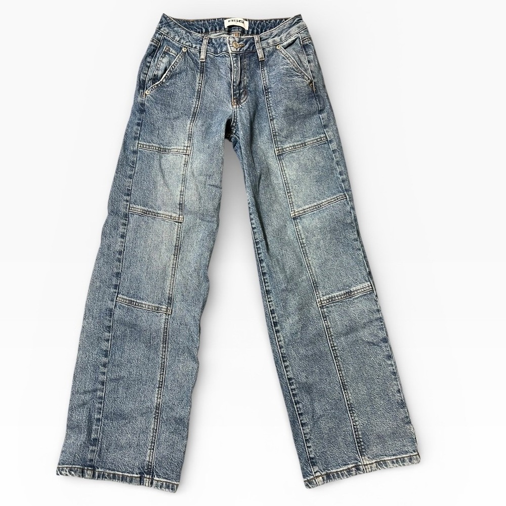 RSQ Wide Leg Carpenter Jeans Pants Size 24 Baggy Loose Fit Skater Grunge Utility
